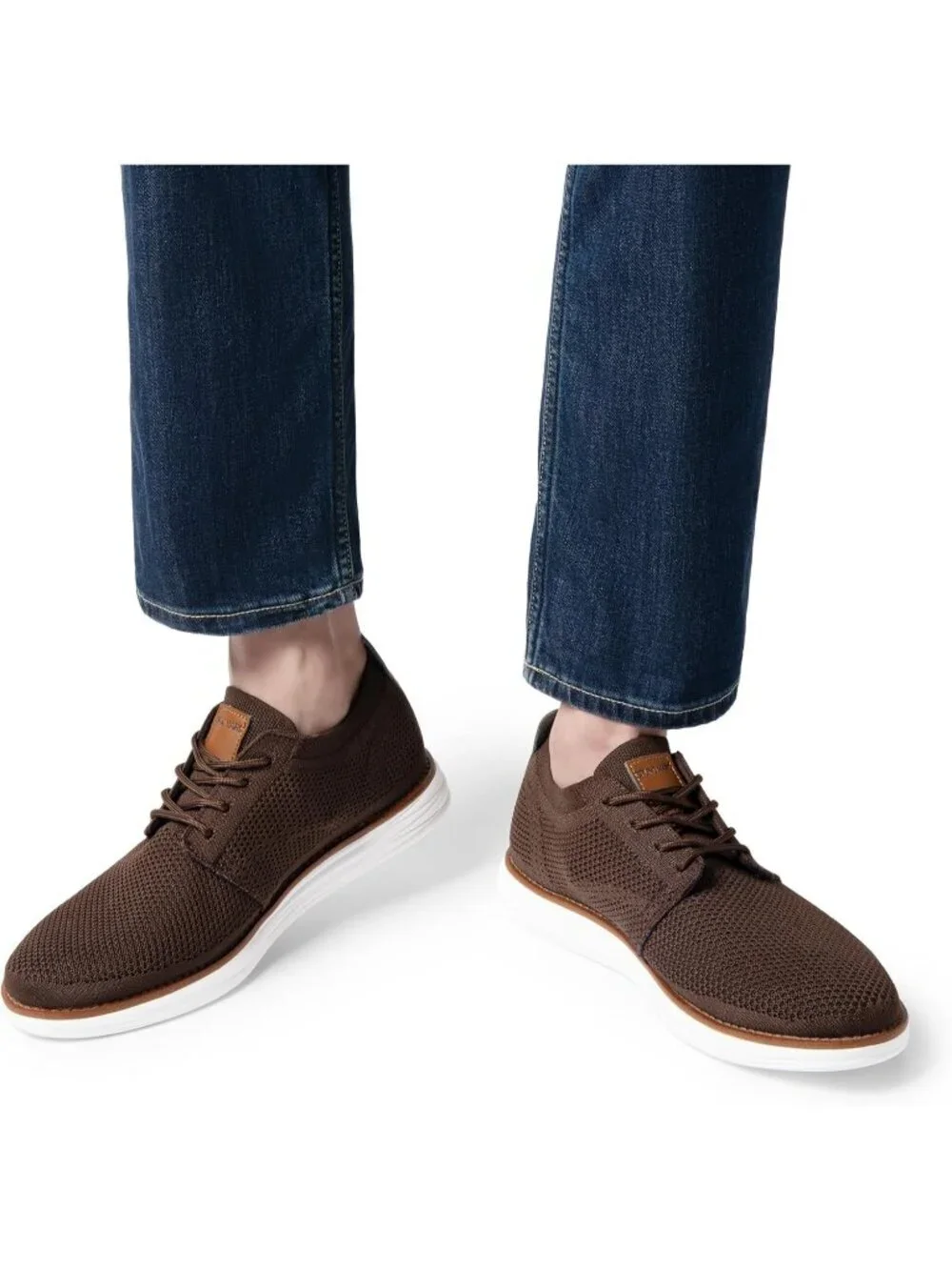 Bruno Marc Men's Brown Ethylene Vinyl Acetate Lace up Lightweight Sneakers